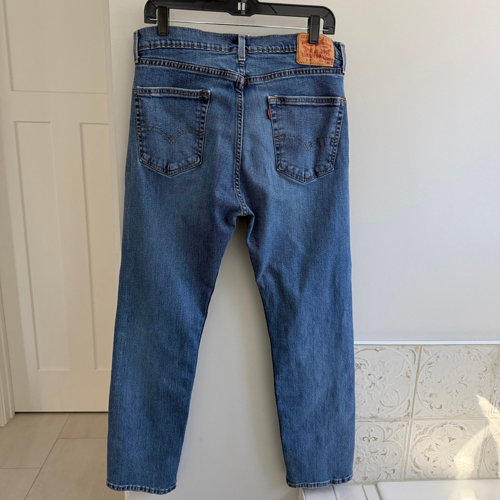 Levi's 505 Mens Jeans W34 L30 Blue-Straight Leg-Regular Fit - Denim Pants